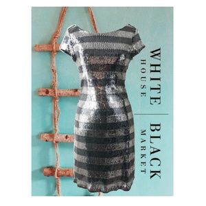 White house black market Sequin Dress Size M
